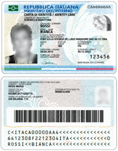 Porta carta d'identità cartacea (vecchio formato)