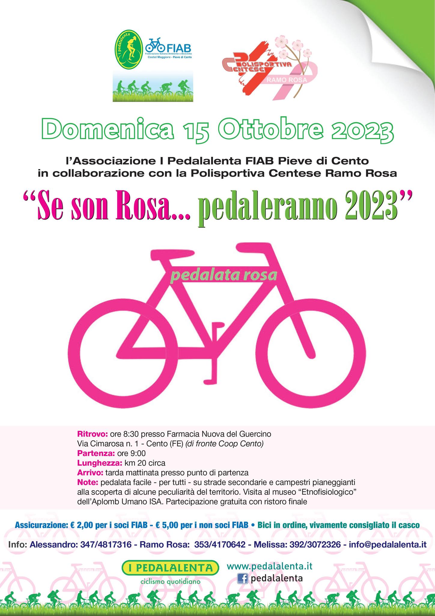 locandina Pedalata Rosa 15 ott