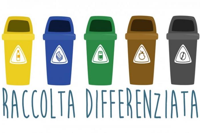 Bidoni della raccolta differenziata